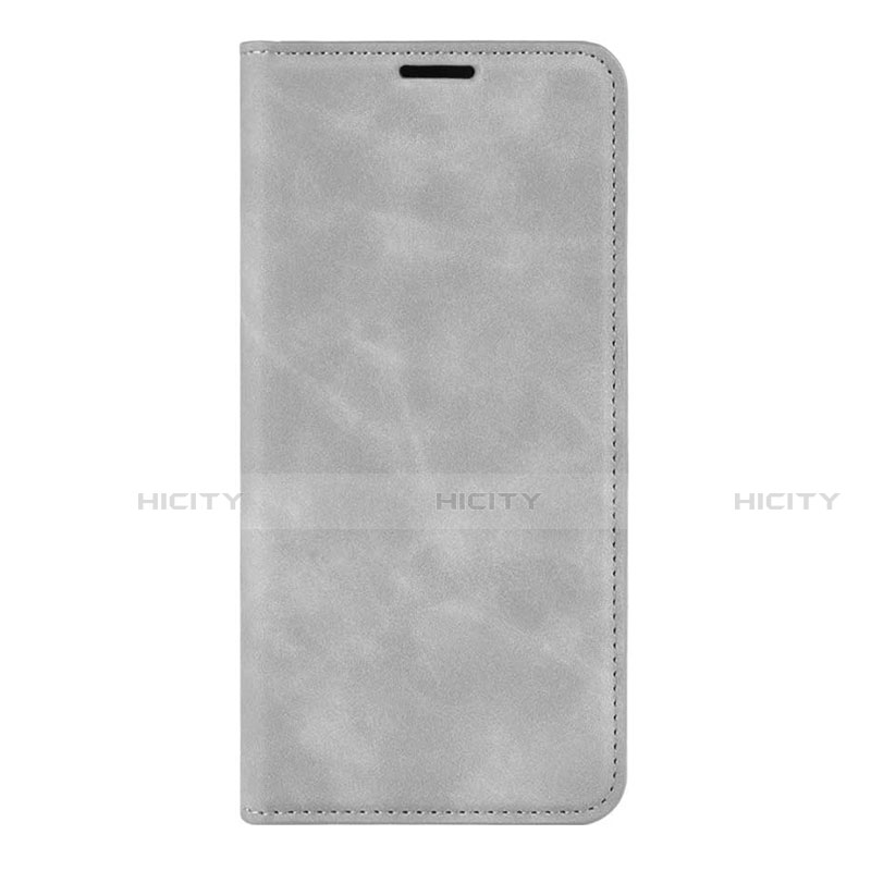 Coque Portefeuille Livre Cuir Etui Clapet L02 pour Huawei P40 Pro+ Plus Gris Plus