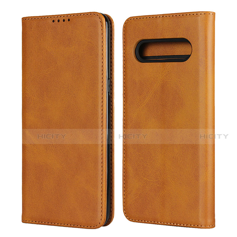 Coque Portefeuille Livre Cuir Etui Clapet L02 pour LG V60 ThinQ 5G Orange Plus