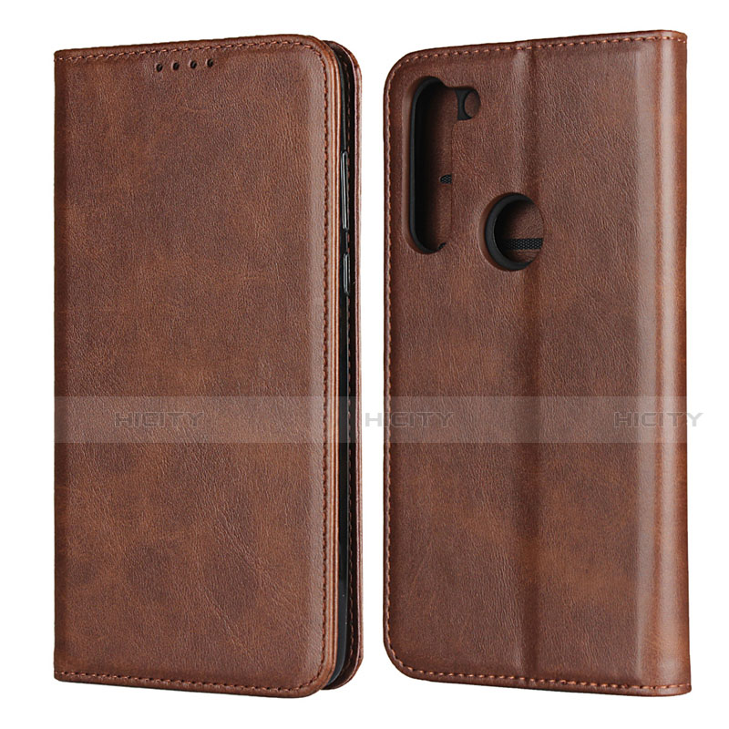 Coque Portefeuille Livre Cuir Etui Clapet L02 pour Motorola Moto G8 Power Marron Plus