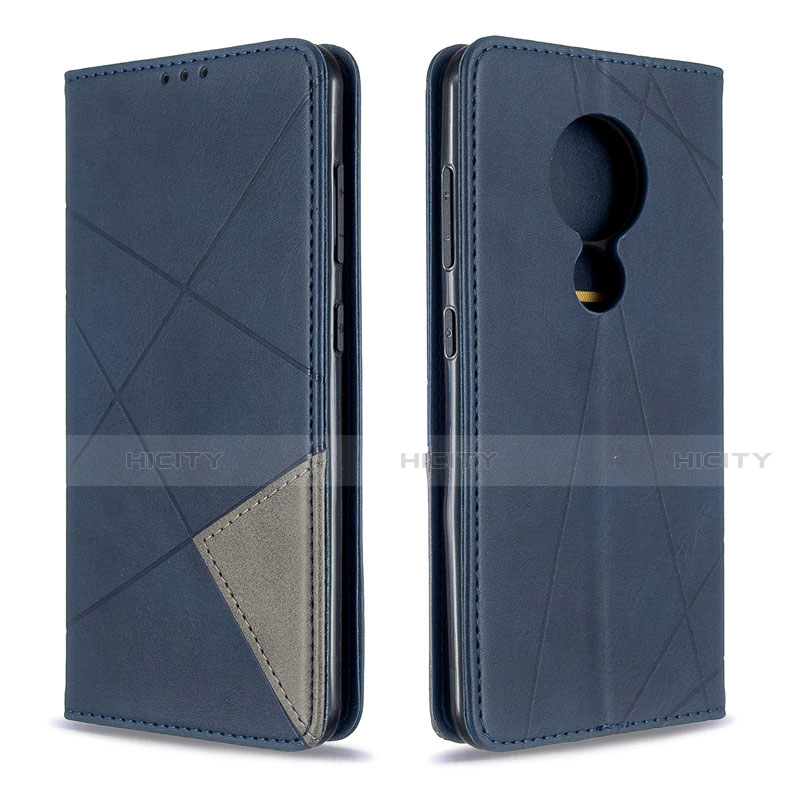 Coque Portefeuille Livre Cuir Etui Clapet L02 pour Nokia 6.2 Bleu Plus