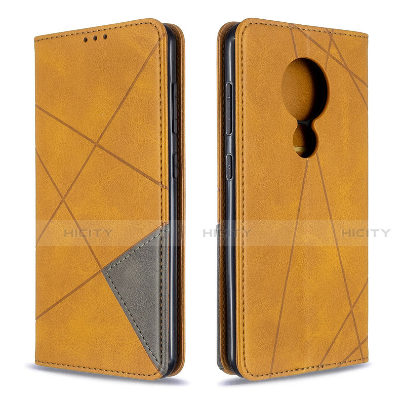 Coque Portefeuille Livre Cuir Etui Clapet L02 pour Nokia 6.2 Jaune Plus