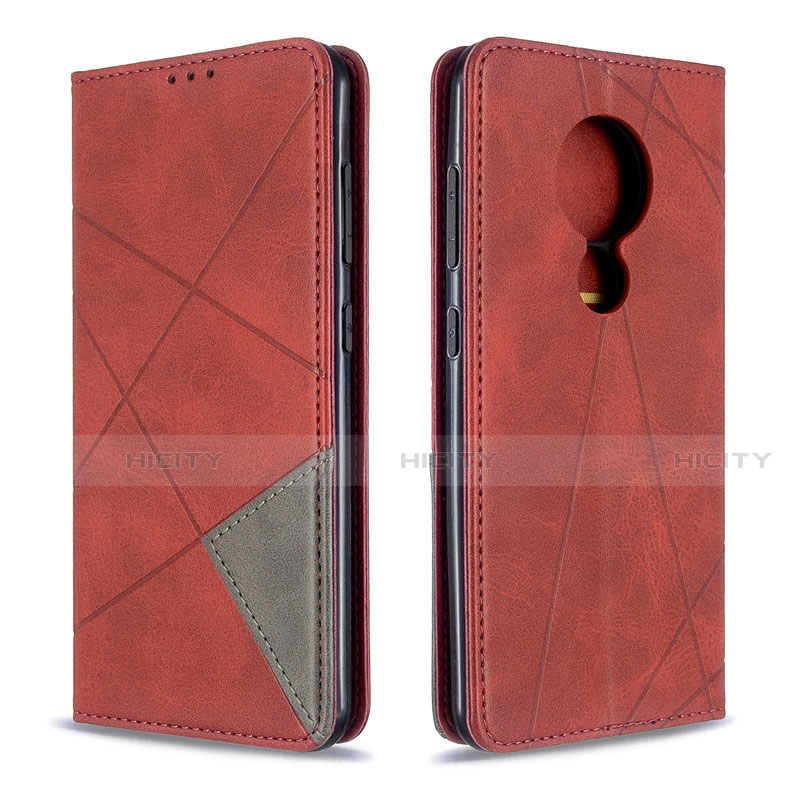 Coque Portefeuille Livre Cuir Etui Clapet L02 pour Nokia 6.2 Rouge Plus