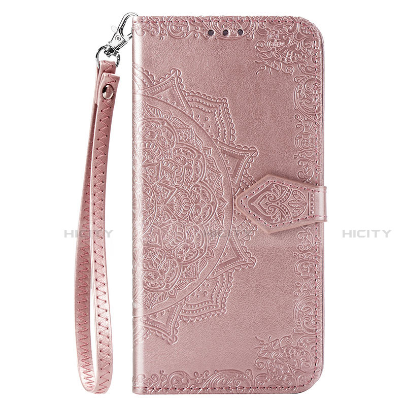 Coque Portefeuille Livre Cuir Etui Clapet L02 pour Oppo A8 Or Rose Plus