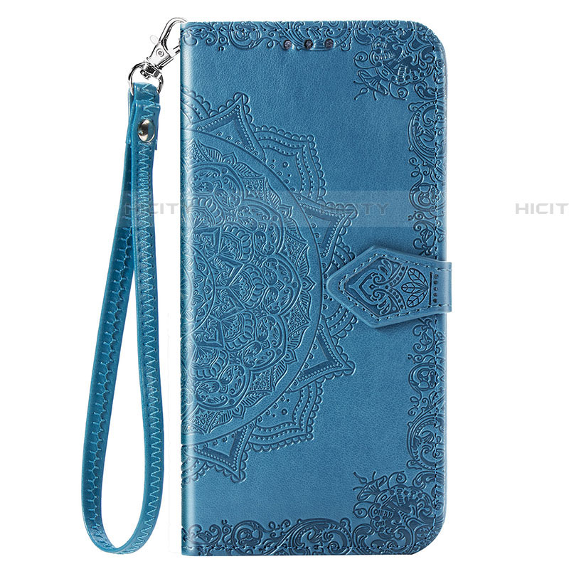 Coque Portefeuille Livre Cuir Etui Clapet L02 pour Oppo A91 Bleu Plus