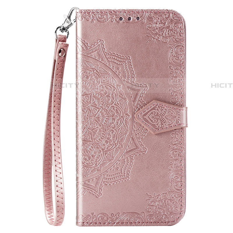 Coque Portefeuille Livre Cuir Etui Clapet L02 pour Oppo A91 Or Rose Plus