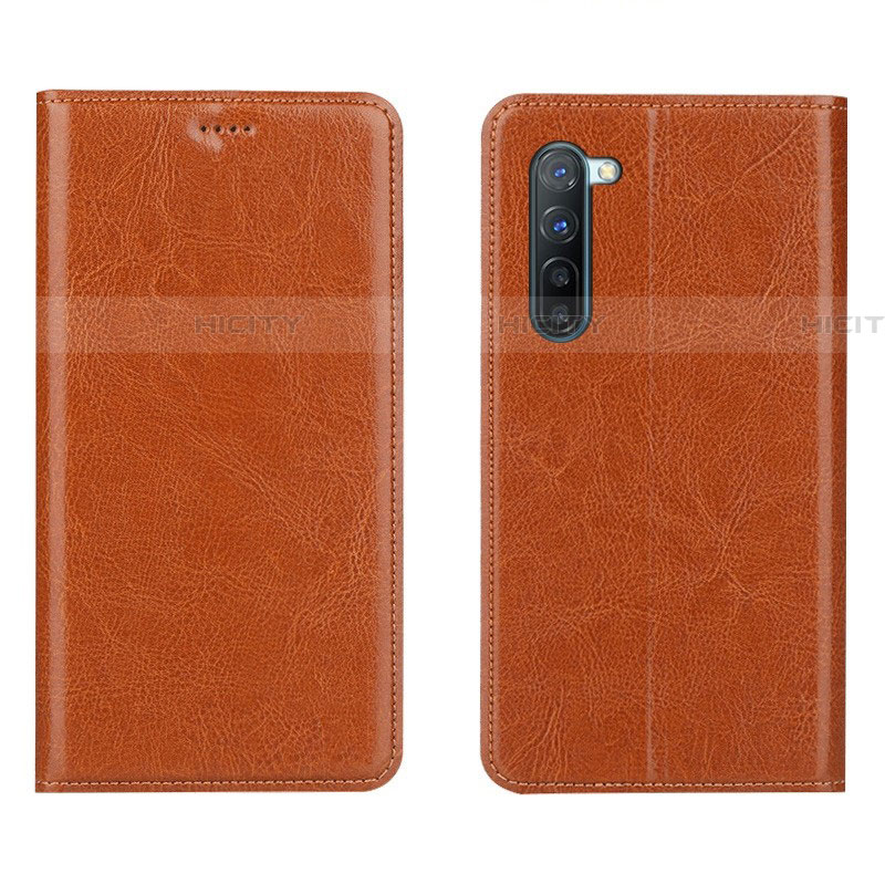 Coque Portefeuille Livre Cuir Etui Clapet L02 pour Oppo Find X2 Lite Orange Plus