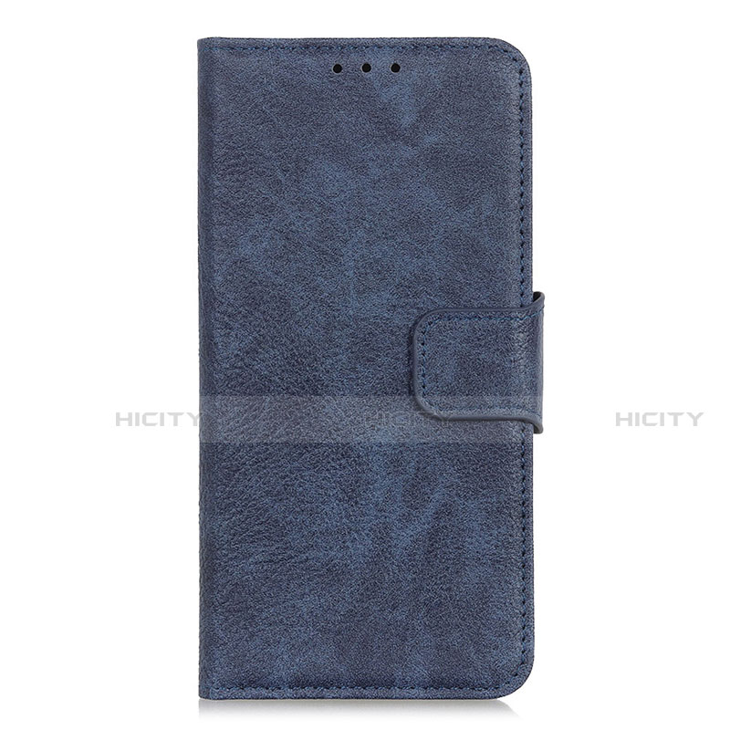 Coque Portefeuille Livre Cuir Etui Clapet L02 pour Realme C11 Bleu Plus