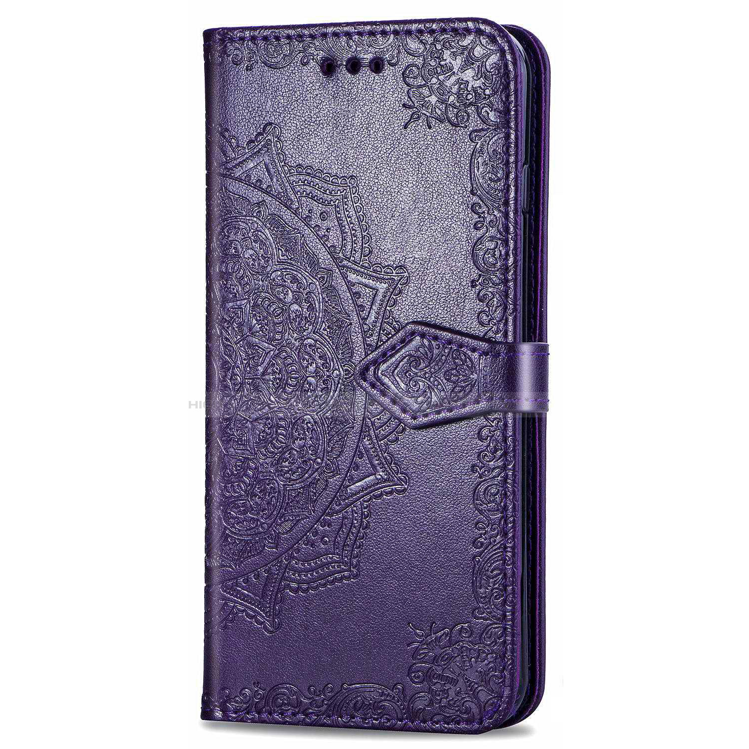 Coque Portefeuille Livre Cuir Etui Clapet L02 pour Realme C3 Violet Plus