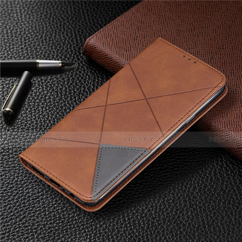 Coque Portefeuille Livre Cuir Etui Clapet L02 pour Samsung Galaxy A20s Marron Plus