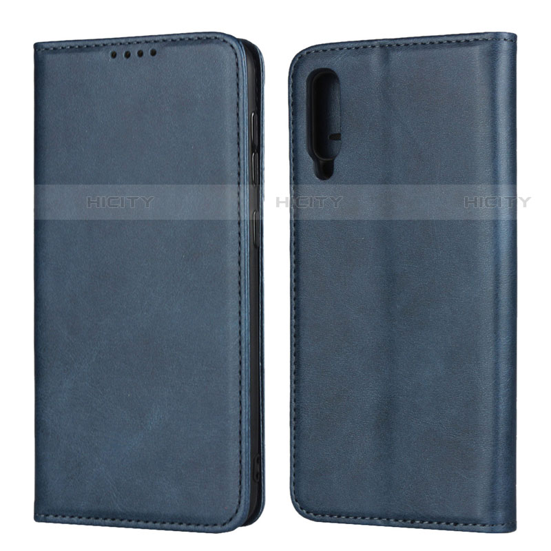 Coque Portefeuille Livre Cuir Etui Clapet L02 pour Samsung Galaxy A30S Bleu Plus