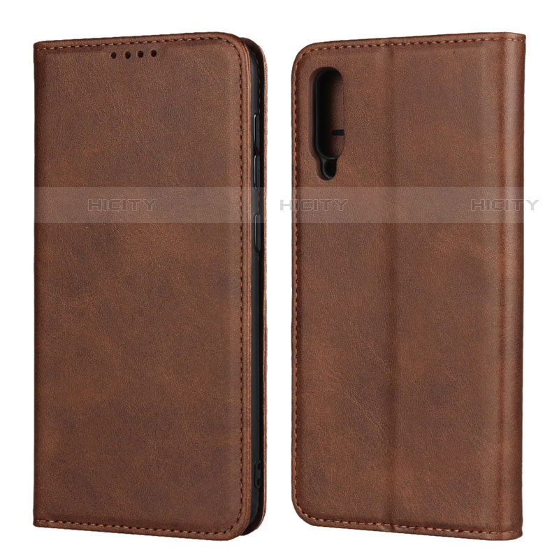 Coque Portefeuille Livre Cuir Etui Clapet L02 pour Samsung Galaxy A30S Marron Plus