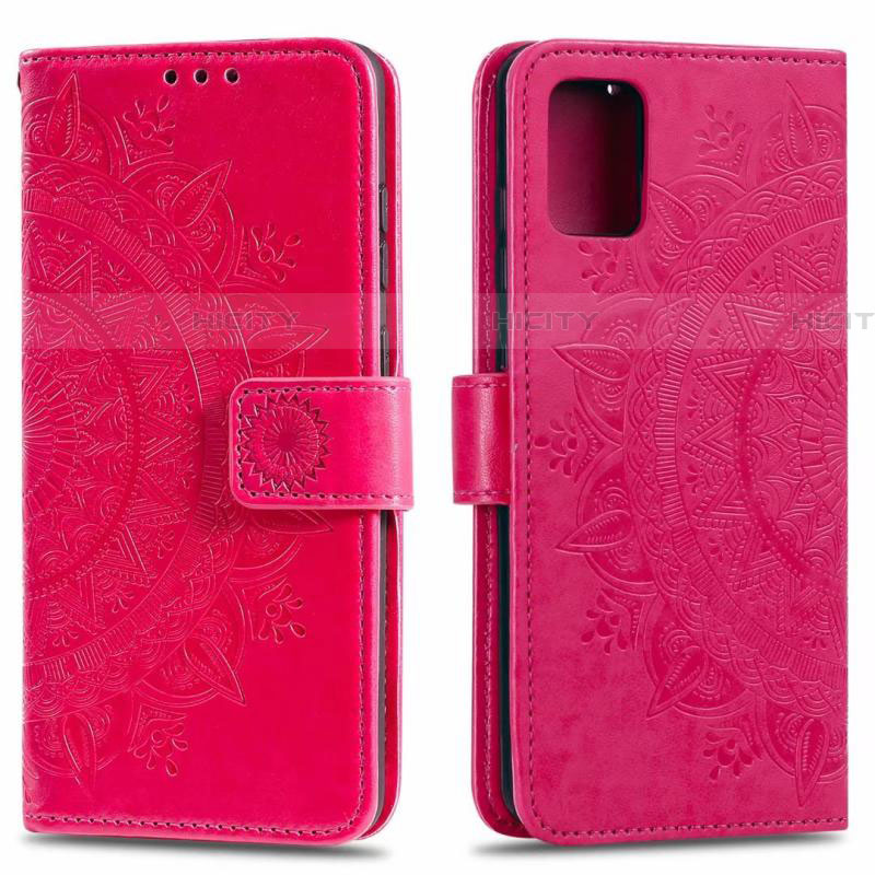 Coque Portefeuille Livre Cuir Etui Clapet L02 pour Samsung Galaxy A71 5G Rose Rouge Plus