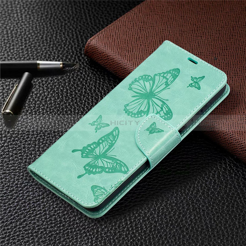 Coque Portefeuille Livre Cuir Etui Clapet L02 pour Samsung Galaxy M12 Pastel Vert Plus