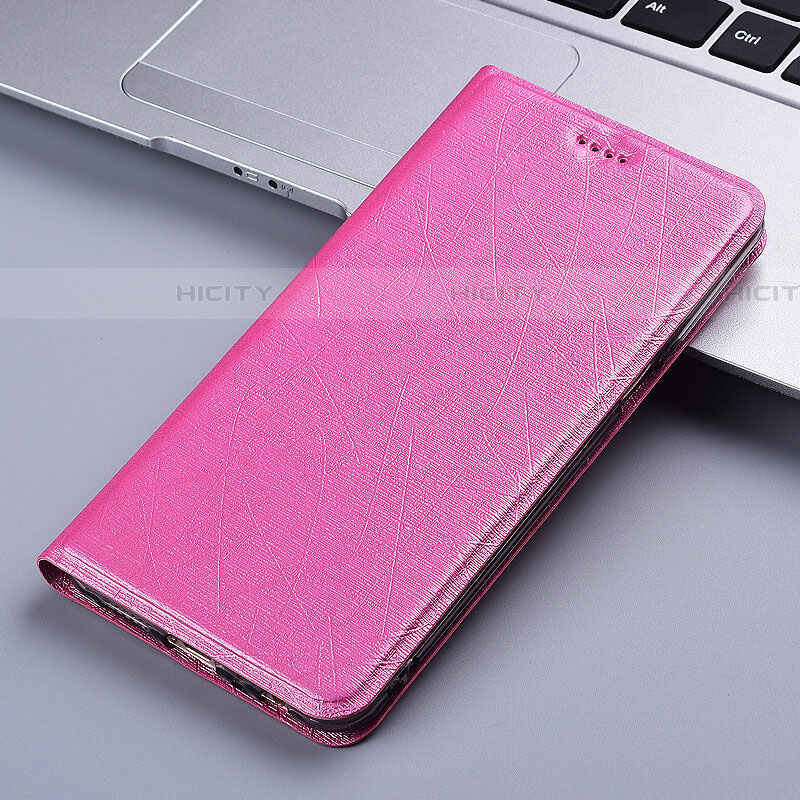 Coque Portefeuille Livre Cuir Etui Clapet L02 pour Samsung Galaxy M60s Rose Plus