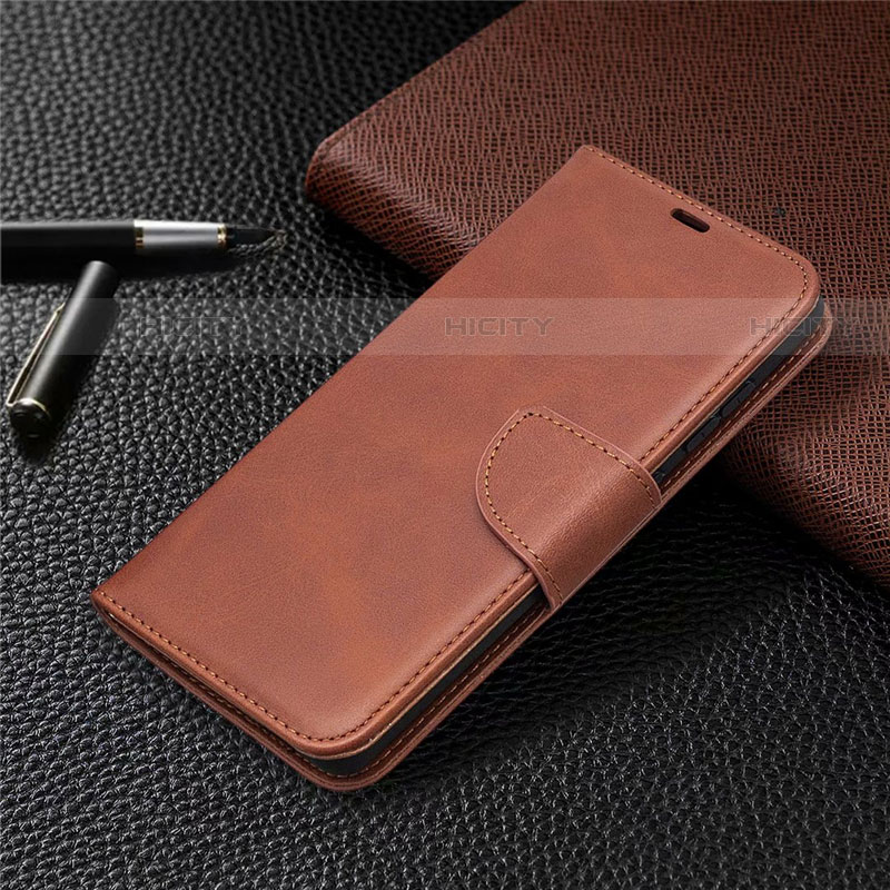 Coque Portefeuille Livre Cuir Etui Clapet L02 pour Samsung Galaxy S20 FE (2022) 5G Marron Plus