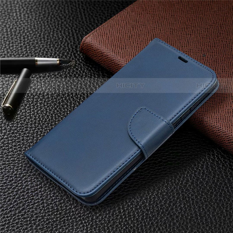 Coque Portefeuille Livre Cuir Etui Clapet L02 pour Samsung Galaxy S20 FE 5G Bleu Plus