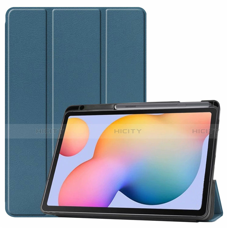 Coque Portefeuille Livre Cuir Etui Clapet L02 pour Samsung Galaxy Tab S6 Lite 4G 10.4 SM-P615 Plus