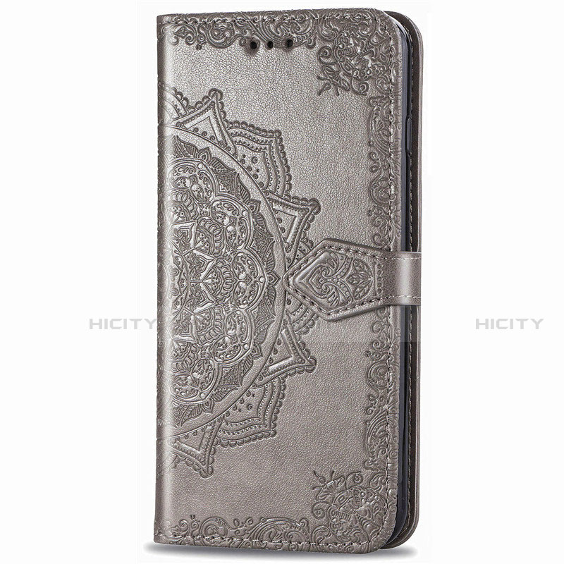 Coque Portefeuille Livre Cuir Etui Clapet L02 pour Samsung Galaxy XCover Pro Gris Plus