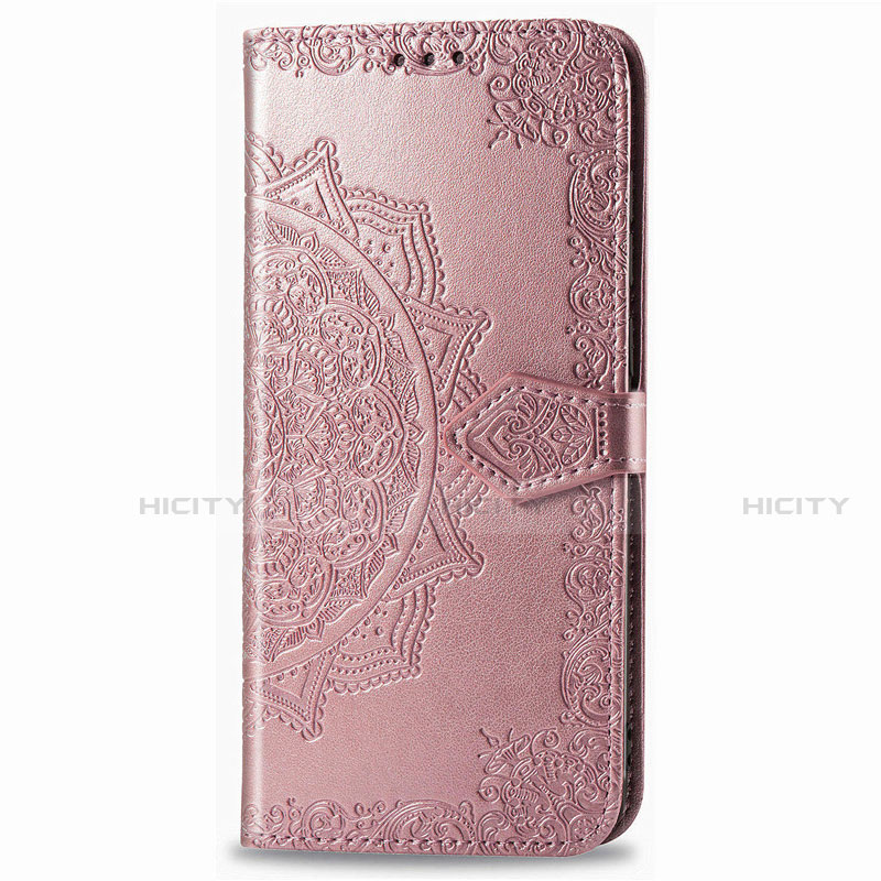 Coque Portefeuille Livre Cuir Etui Clapet L02 pour Samsung Galaxy XCover Pro Or Rose Plus