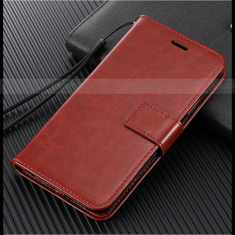 Coque Portefeuille Livre Cuir Etui Clapet L02 pour Vivo S1 Pro Marron Plus