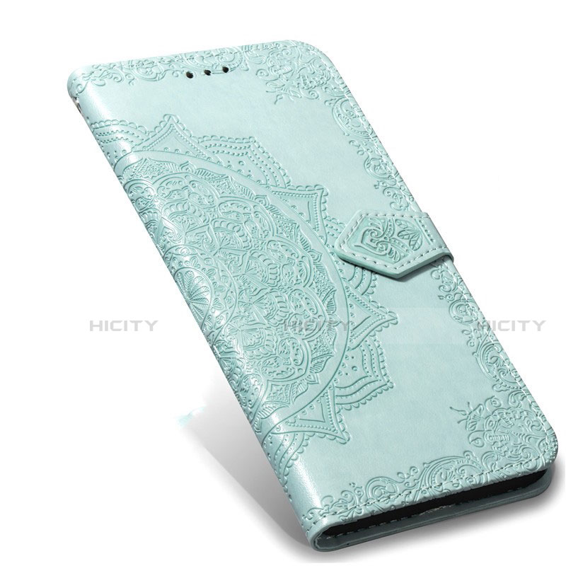 Coque Portefeuille Livre Cuir Etui Clapet L02 pour Xiaomi Mi Note 10 Lite Vert Plus