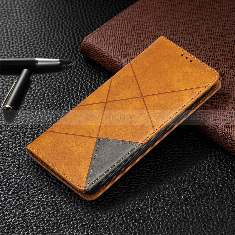 Coque Portefeuille Livre Cuir Etui Clapet L02 pour Xiaomi POCO C3 Orange Plus
