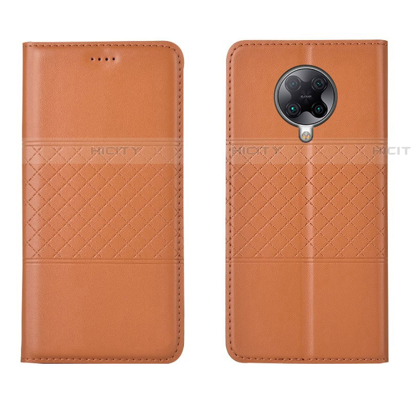 Coque Portefeuille Livre Cuir Etui Clapet L02 pour Xiaomi Poco F2 Pro Orange Plus