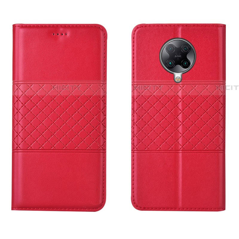 Coque Portefeuille Livre Cuir Etui Clapet L02 pour Xiaomi Poco F2 Pro Rouge Plus