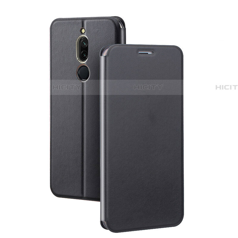 Coque Portefeuille Livre Cuir Etui Clapet L02 pour Xiaomi Redmi 8 Noir Plus