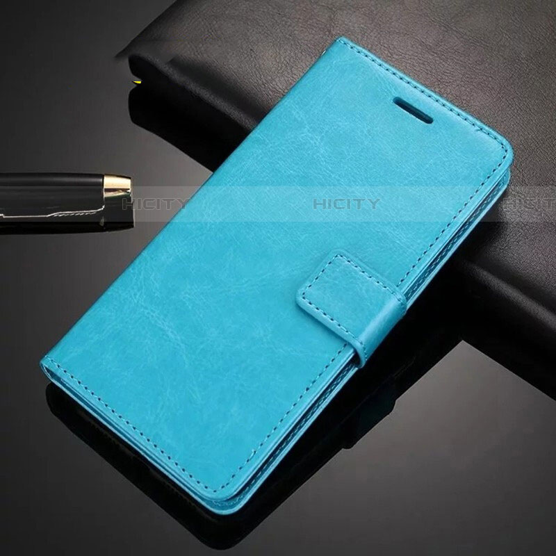 Coque Portefeuille Livre Cuir Etui Clapet L02 pour Xiaomi Redmi 8A Bleu Ciel Plus