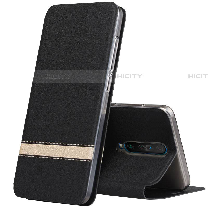 Coque Portefeuille Livre Cuir Etui Clapet L02 pour Xiaomi Redmi K30 4G Noir Plus