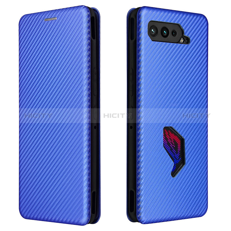 Coque Portefeuille Livre Cuir Etui Clapet L02Z pour Asus ROG Phone 5 Pro Bleu Plus