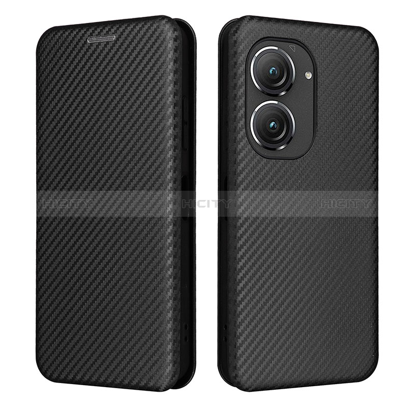 Coque Portefeuille Livre Cuir Etui Clapet L02Z pour Asus Zenfone 9 Noir Plus