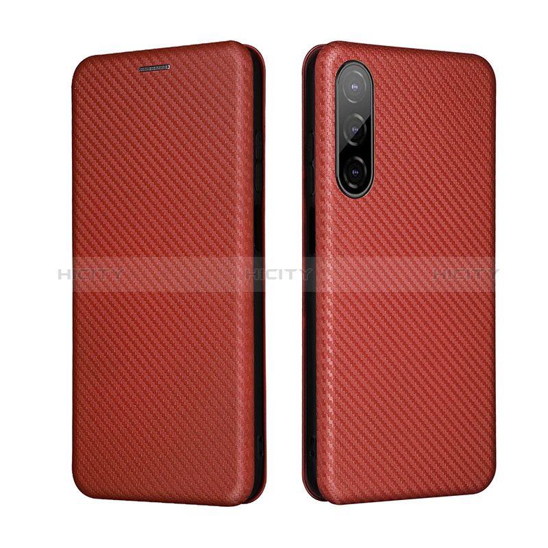 Coque Portefeuille Livre Cuir Etui Clapet L02Z pour HTC Desire 22 Pro 5G Marron Plus