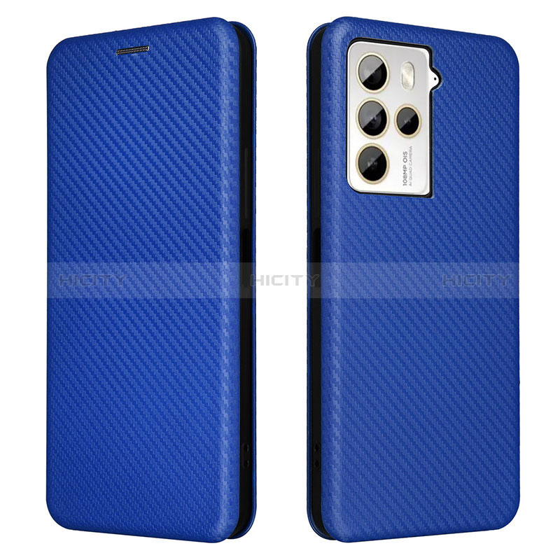 Coque Portefeuille Livre Cuir Etui Clapet L02Z pour HTC U23 5G Bleu Plus