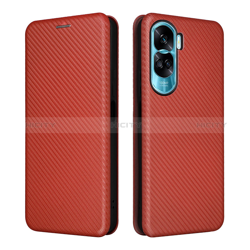 Coque Portefeuille Livre Cuir Etui Clapet L02Z pour Huawei Honor 90 Lite 5G Marron Plus