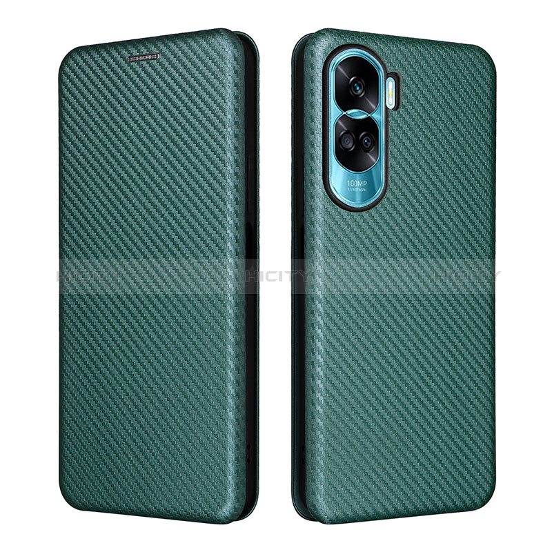 Coque Portefeuille Livre Cuir Etui Clapet L02Z pour Huawei Honor 90 Lite 5G Vert Plus