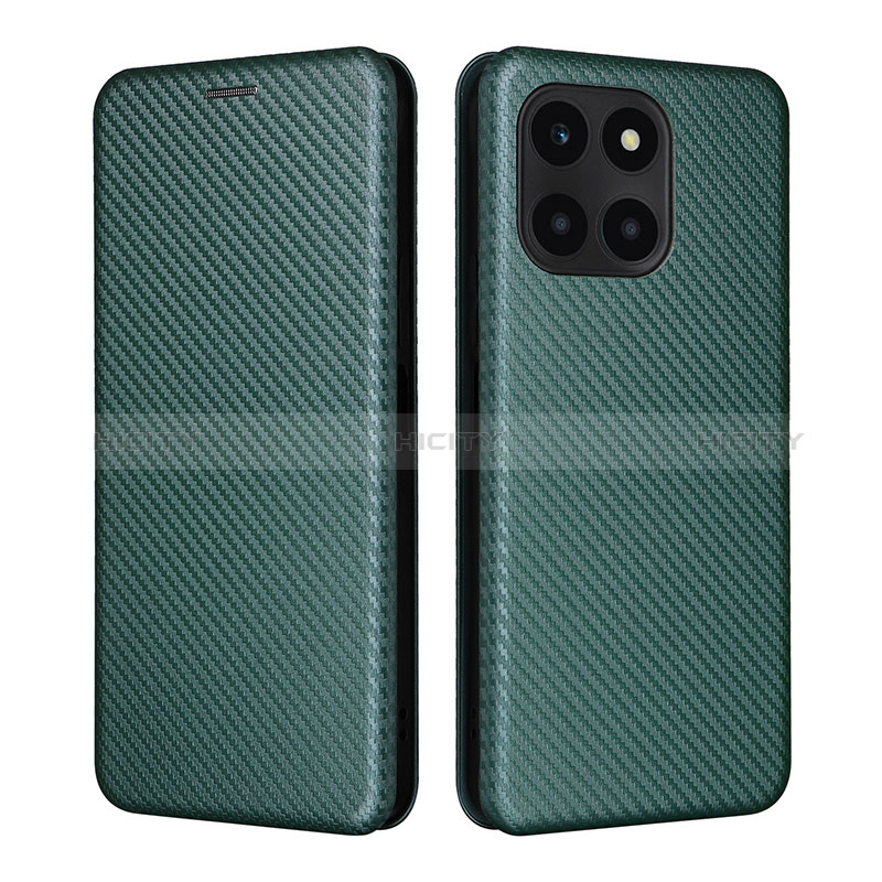 Coque Portefeuille Livre Cuir Etui Clapet L02Z pour Huawei Honor X6a Vert Plus