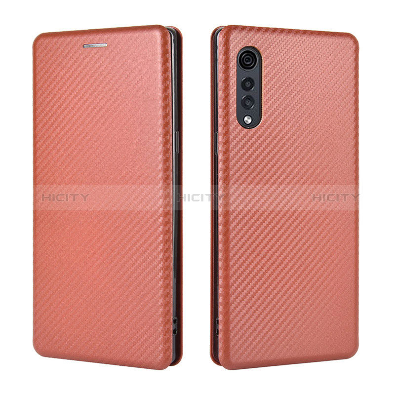 Coque Portefeuille Livre Cuir Etui Clapet L02Z pour LG Velvet 5G Marron Plus