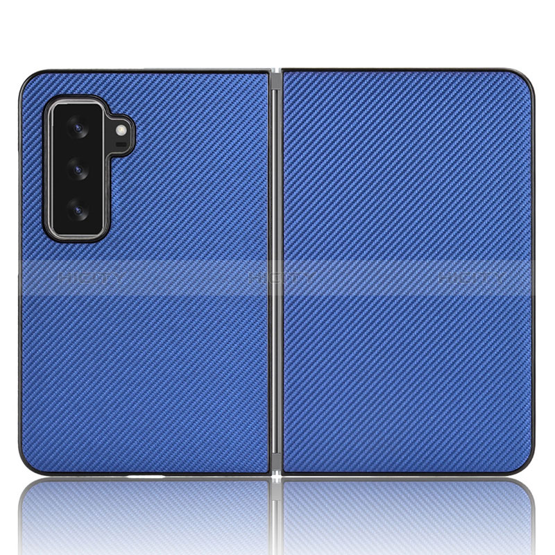 Coque Portefeuille Livre Cuir Etui Clapet L02Z pour Microsoft Surface Duo 2 Bleu Plus