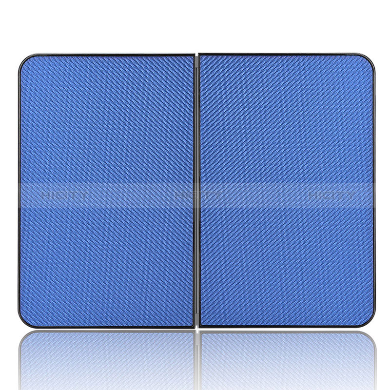 Coque Portefeuille Livre Cuir Etui Clapet L02Z pour Microsoft Surface Duo Bleu Plus