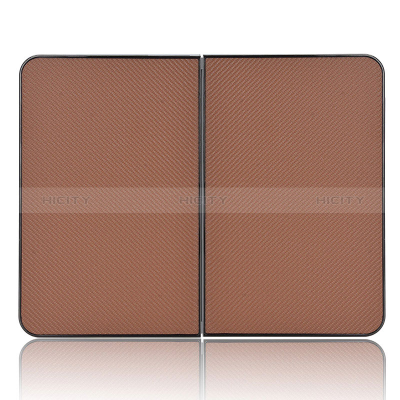 Coque Portefeuille Livre Cuir Etui Clapet L02Z pour Microsoft Surface Duo Marron Plus