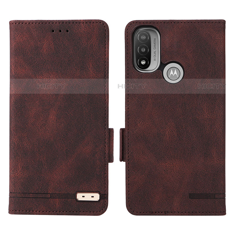 Coque Portefeuille Livre Cuir Etui Clapet L02Z pour Motorola Moto E30 Marron Plus