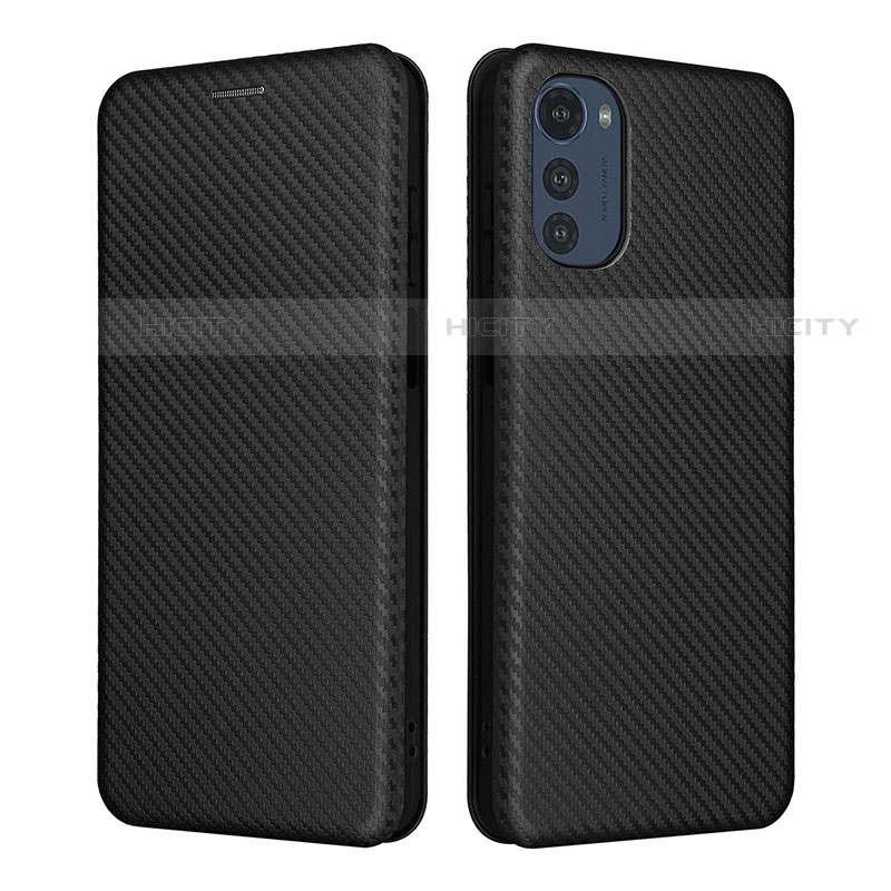 Coque Portefeuille Livre Cuir Etui Clapet L02Z pour Motorola Moto E32 Noir Plus