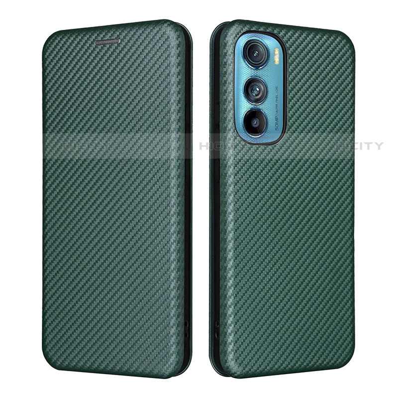 Coque Portefeuille Livre Cuir Etui Clapet L02Z pour Motorola Moto Edge 30 5G Vert Plus