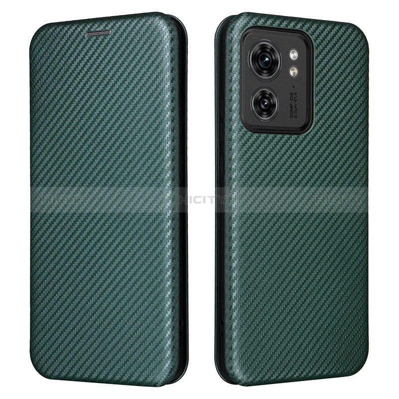 Coque Portefeuille Livre Cuir Etui Clapet L02Z pour Motorola Moto Edge 40 5G Vert Plus