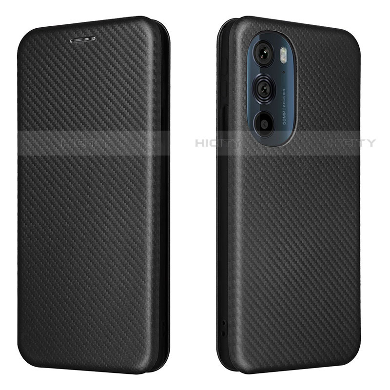 Coque Portefeuille Livre Cuir Etui Clapet L02Z pour Motorola Moto Edge Plus (2022) 5G Noir Plus