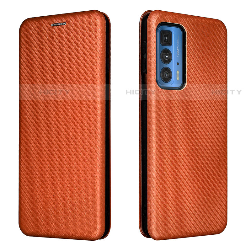 Coque Portefeuille Livre Cuir Etui Clapet L02Z pour Motorola Moto Edge S Pro 5G Marron Plus