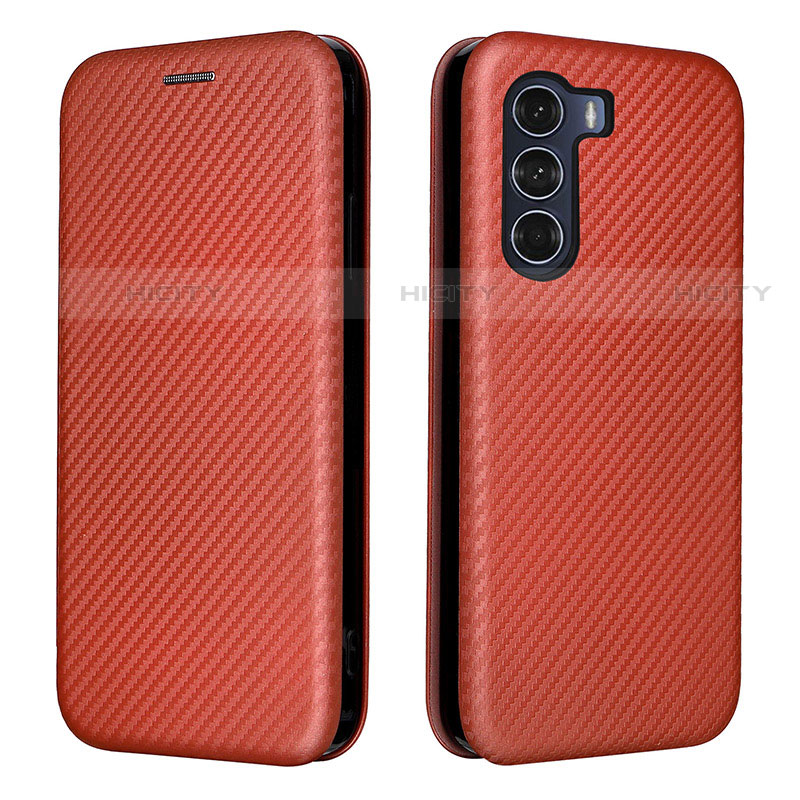 Coque Portefeuille Livre Cuir Etui Clapet L02Z pour Motorola Moto Edge S30 5G Marron Plus