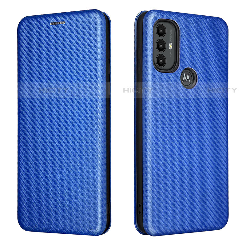 Coque Portefeuille Livre Cuir Etui Clapet L02Z pour Motorola Moto G Play (2023) Bleu Plus